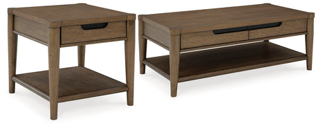 Roanhowe Coffee Table with 1 End Table in Brown from Ashley - Luna Furniture