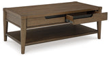 Roanhowe Coffee Table with 1 End Table in Brown from Ashley - Luna Furniture