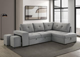 Roanne Fabric Upholstered Sleeper Sectional Sofa Grey from Coaster - Luna Furniture