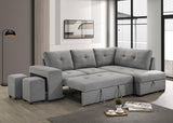 Roanne Fabric Upholstered Sleeper Sectional Sofa Grey from Coaster - Luna Furniture