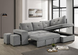 Roanne Fabric Upholstered Sleeper Sectional Sofa Grey from Coaster - Luna Furniture