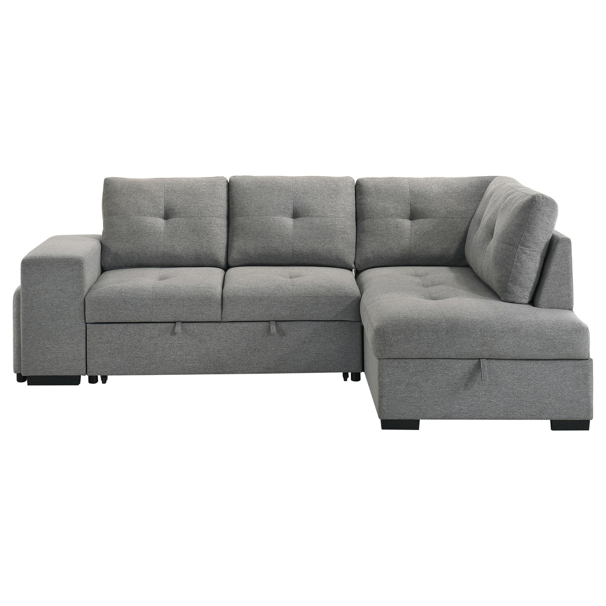 Roanne Fabric Upholstered Sleeper Sectional Sofa Grey from Coaster - Luna Furniture