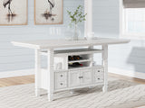 Robbinsdale Antique White Counter Height Dining Table from Ashley - Luna Furniture