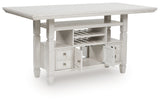 Robbinsdale Antique White Counter Height Dining Table from Ashley - Luna Furniture