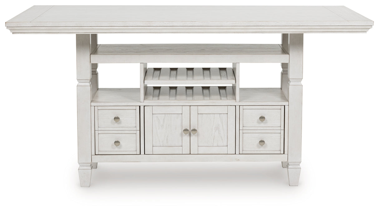 Robbinsdale Antique White Counter Height Dining Table from Ashley - Luna Furniture