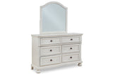Robbinsdale Antique White Dresser and Mirror from Ashley - Luna Furniture