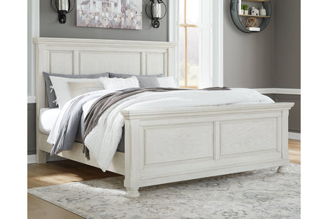 Robbinsdale Antique White California King Panel Bed from Ashley - Luna Furniture