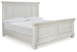 Robbinsdale Antique White Queen Panel Bed, Dresser, Chest and 2 Nightstands from Ashley - Luna Furniture