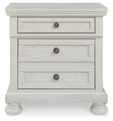 Robbinsdale Antique White Queen Panel Bed, Dresser, Chest and 2 Nightstands from Ashley - Luna Furniture