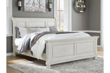 Robbinsdale Antique White Queen Sleigh Bed from Ashley - Luna Furniture