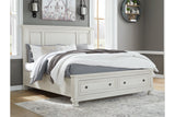 Robbinsdale Antique White Queen Storage Platform Bed from Ashley - Luna Furniture