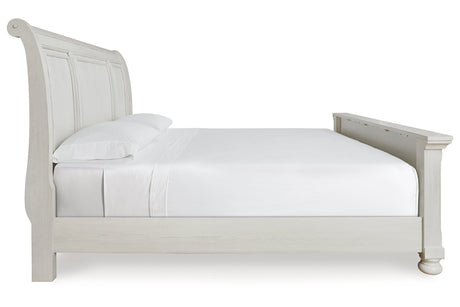 Robbinsdale Antique White Sleigh Bedroom Set from Ashley - Luna Furniture