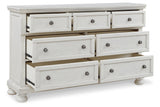 Robbinsdale Antique White Sleigh Storage Platform Bedroom Set from Ashley - Luna Furniture