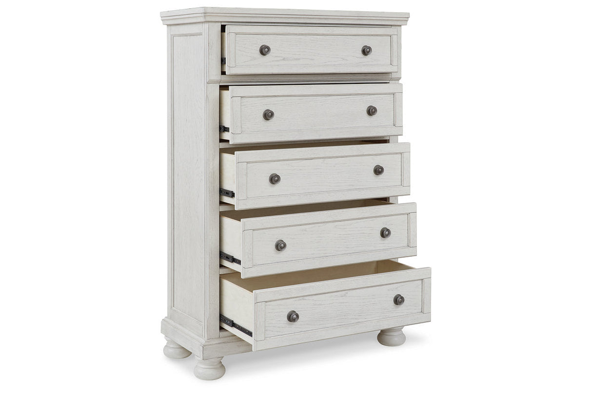 Robbinsdale Antique White Sleigh Storage Platform Bedroom Set from Ashley - Luna Furniture