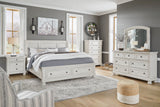 Robbinsdale Antique White Sleigh Storage Platform Bedroom Set from Ashley - Luna Furniture