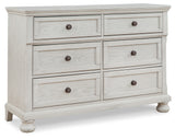Robbinsdale Antique White Twin over Full Bunk Bed, Dresser and Chest from Ashley - Luna Furniture