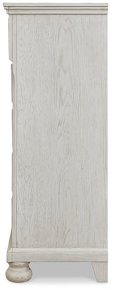 Robbinsdale Antique White Twin over Full Bunk Bed, Dresser and Chest from Ashley - Luna Furniture