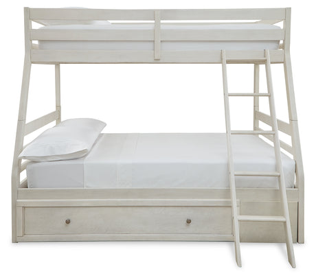 Robbinsdale Antique White Twin over Full Bunk Bed, Dresser and Chest from Ashley - Luna Furniture
