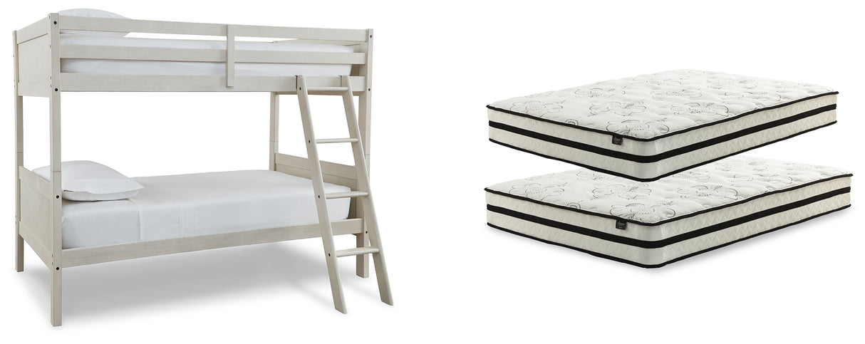 Robbinsdale Bunk Bed and Mattresses from Ashley - Luna Furniture