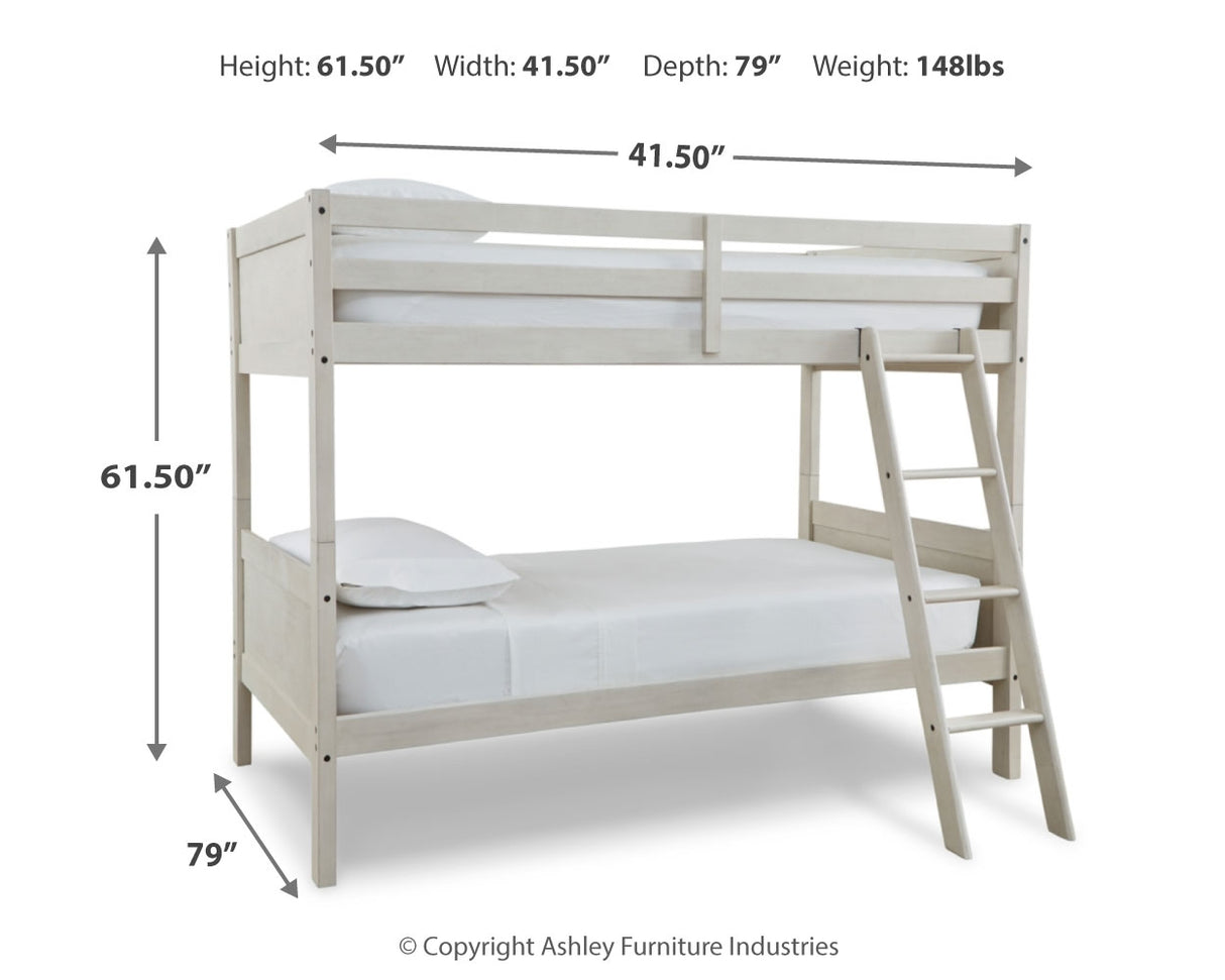 Robbinsdale Bunk Bed and Mattresses from Ashley - Luna Furniture