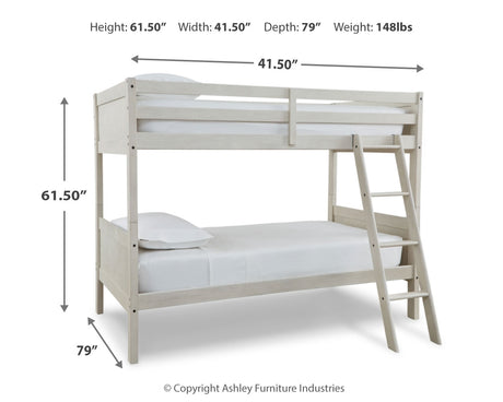 Robbinsdale Bunk Bed and Mattresses from Ashley - Luna Furniture