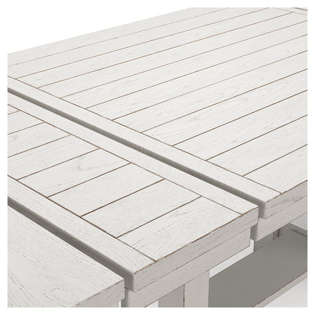 Robbinsdale Counter Height Dining Table and 2 Barstools and Bench in Antique White from Ashley - Luna Furniture