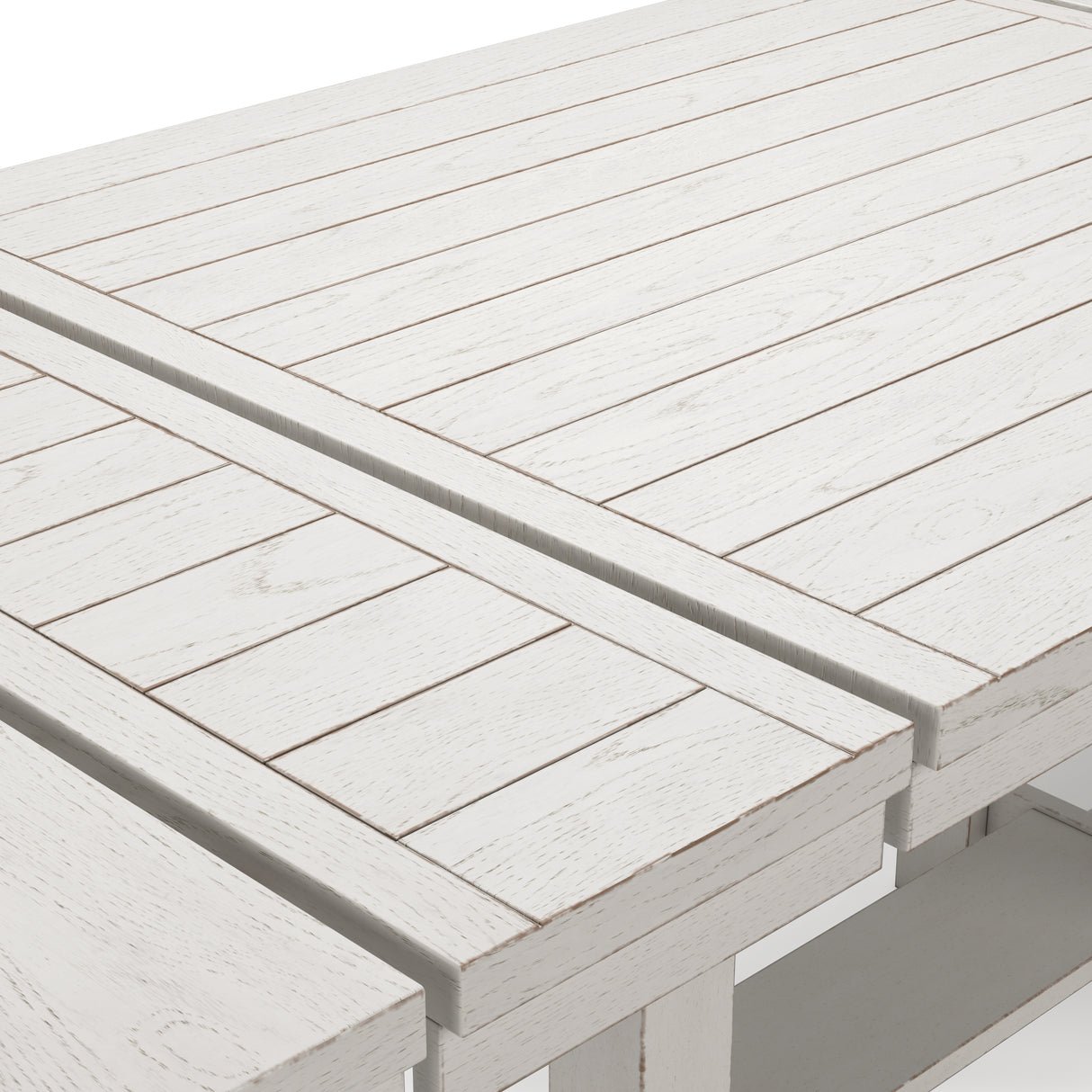 Robbinsdale Counter Height Dining Table and 6 Barstools and Bench in Antique White from Ashley - Luna Furniture