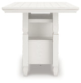 Robbinsdale Counter Height Dining Table and 6 Barstools in Antique White from Ashley - Luna Furniture