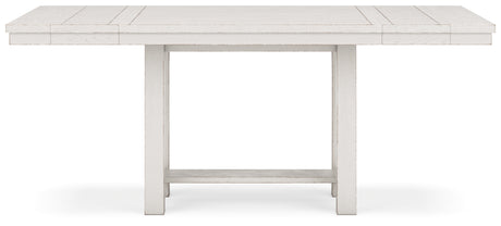 Robbinsdale Counter Height Dining Table and 8 Barstools in Antique White from Ashley - Luna Furniture