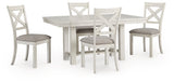 Robbinsdale Dining Table and 4 Chairs in Antique White from Ashley - Luna Furniture