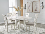 Robbinsdale Dining Table and 4 Chairs in Antique White from Ashley - Luna Furniture