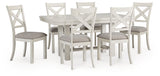 Robbinsdale Dining Table and 6 Chairs in Antique White from Ashley - Luna Furniture