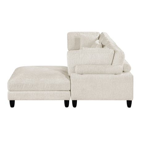 9688NBE*42CRACOT (4)4-Piece Modular Sectional with Ottoman from Homelegance - Luna Furniture