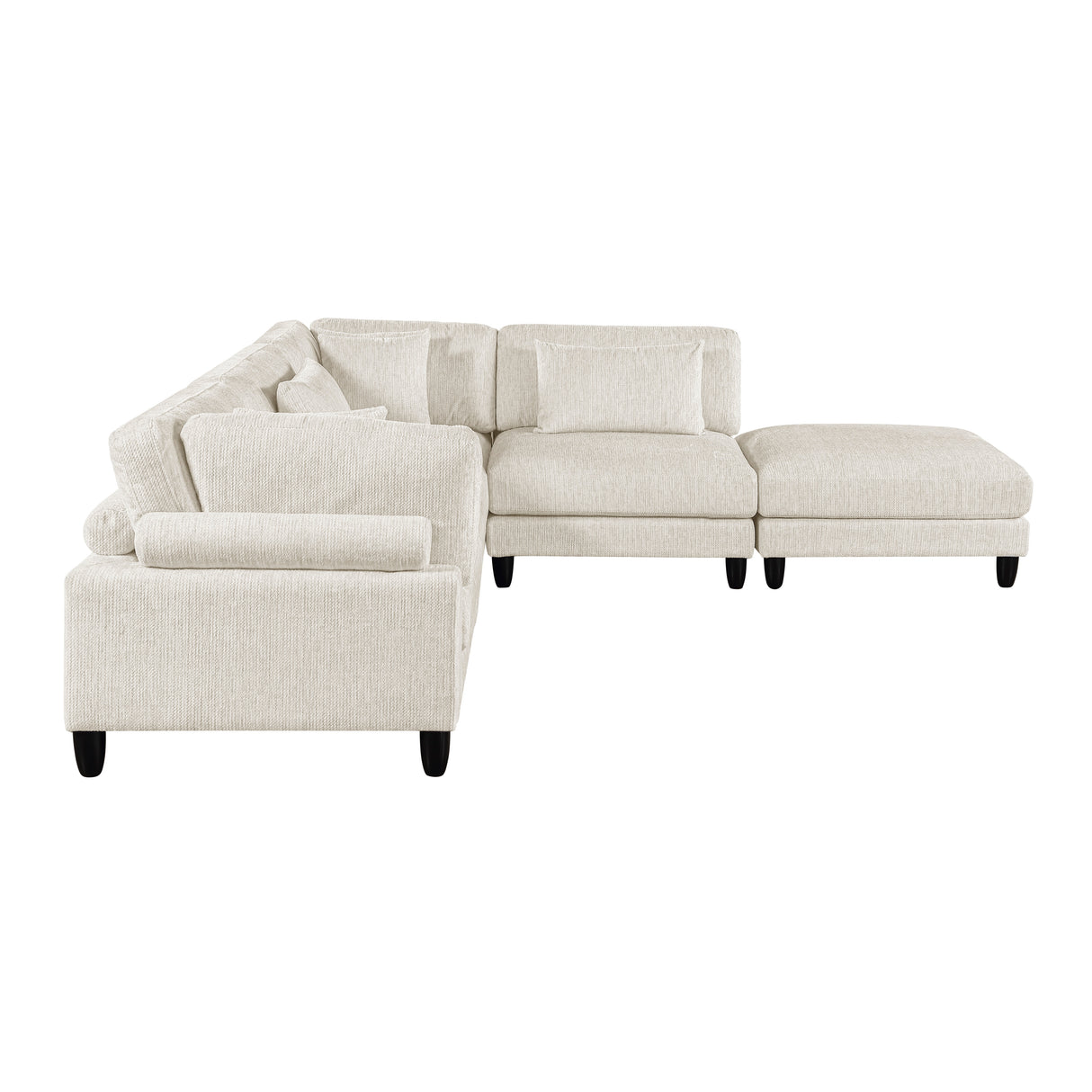 Robstown Beige 5-Piece Modular Sectional with Ottoman from Homelegance - Luna Furniture