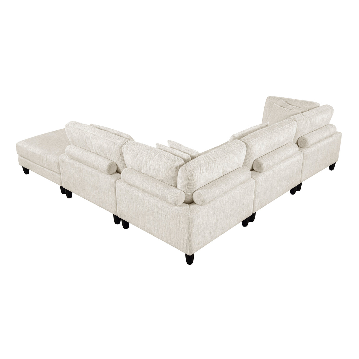 Robstown Beige 5-Piece Modular Sectional with Ottoman from Homelegance - Luna Furniture