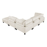 Robstown Beige 5-Piece Modular Sectional with Ottoman from Homelegance - Luna Furniture
