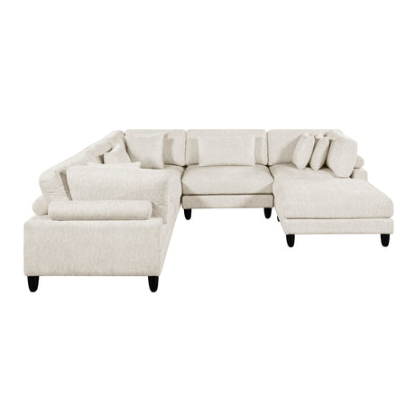 9688NBE*63CR2ACOT (6)6-Piece Modular Sectional with Ottoman from Homelegance - Luna Furniture