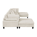 Robstown Beige 6-Piece Modular Sectional with Two Ottomans from Homelegance - Luna Furniture