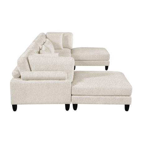 Robstown Beige 6-Piece Modular Sectional with Two Ottomans from Homelegance - Luna Furniture