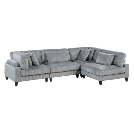 9688GY*42CR2AC (4)4-Piece Modular Sectional from Homelegance - Luna Furniture