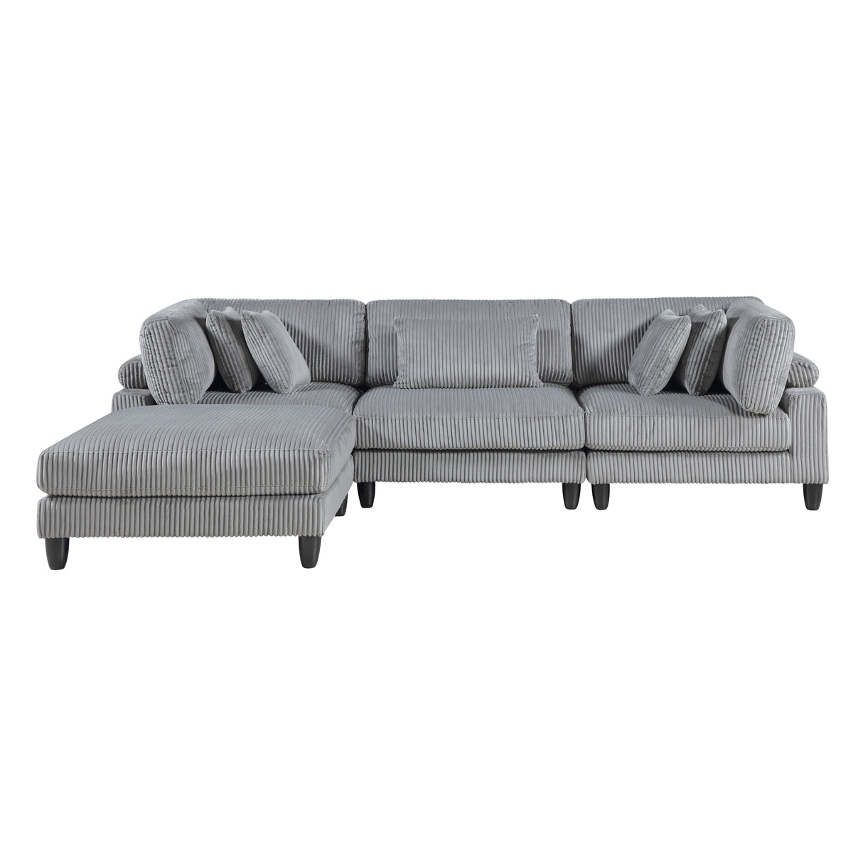 9688GY*42CRACOT (4)4-Piece Modular Sectional with Otttoman from Homelegance - Luna Furniture