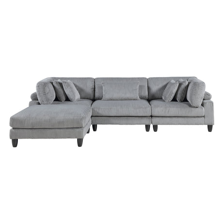 9688GY*42CRACOT (4)4-Piece Modular Sectional with Otttoman from Homelegance - Luna Furniture