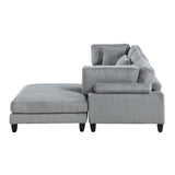 9688GY*42CRACOT (4)4-Piece Modular Sectional with Otttoman from Homelegance - Luna Furniture