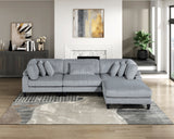 9688GY*42CRACOT (4)4-Piece Modular Sectional with Otttoman from Homelegance - Luna Furniture