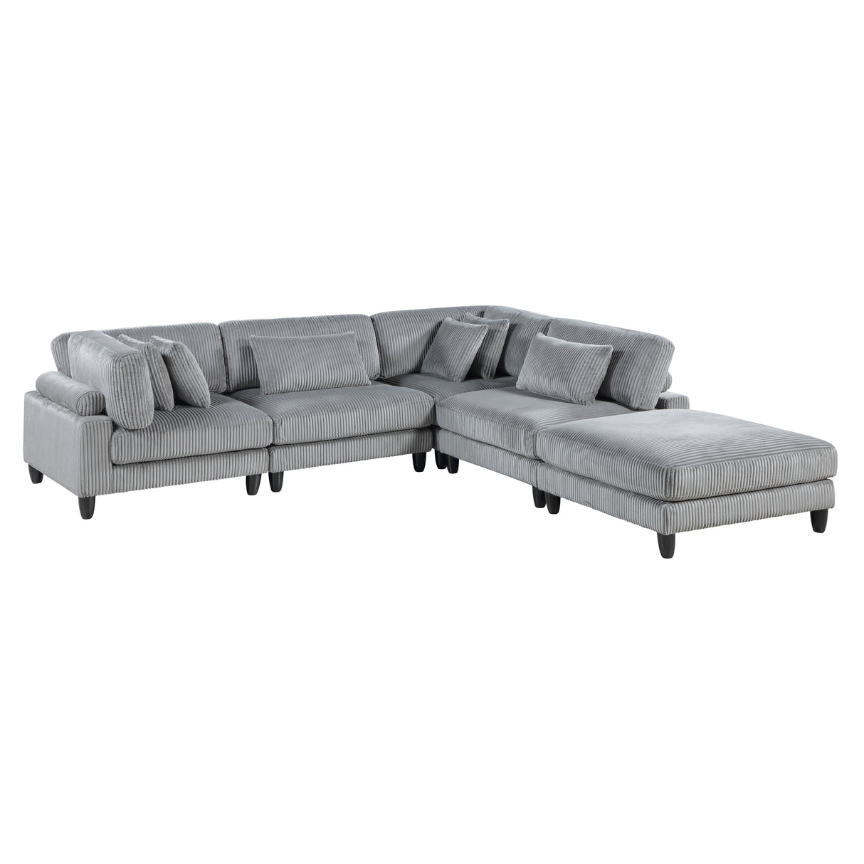 9688GY*52CR2ACOT (5)5-Piece Modular Sectional from Homelegance - Luna Furniture
