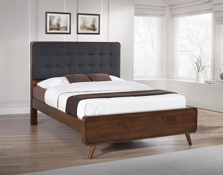 Robyn Dark Walnut Wood Full Platform Bed from Coaster - Luna Furniture