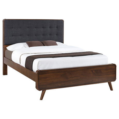 Robyn Dark Walnut Wood Full Platform Bed from Coaster - Luna Furniture