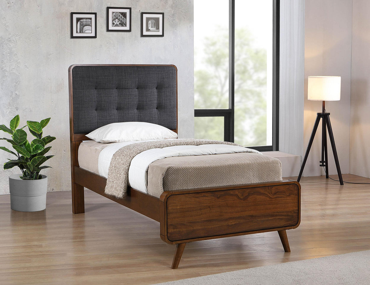 Robyn Dark Walnut Wood Twin Platform Bed from Coaster - Luna Furniture