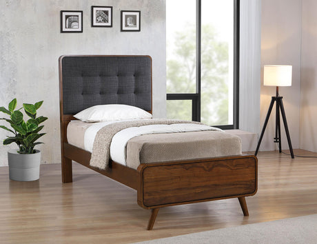 Robyn Dark Walnut Wood Twin Platform Bed from Coaster - Luna Furniture