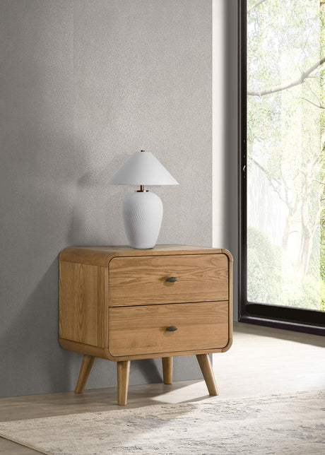 Robyn Light Ash 2-Drawer Nightstand from Coaster - Luna Furniture